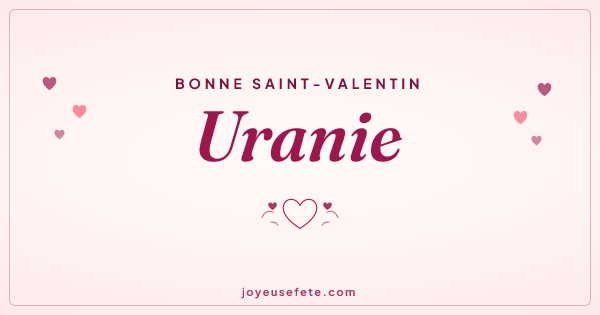 Image « Bonne Saint-Valentin Uranie » au format large