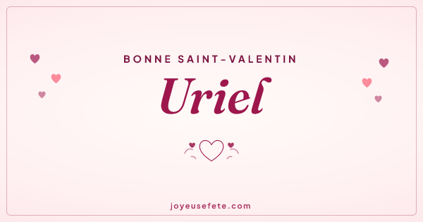 Image « Bonne Saint-Valentin Uriel » au format large