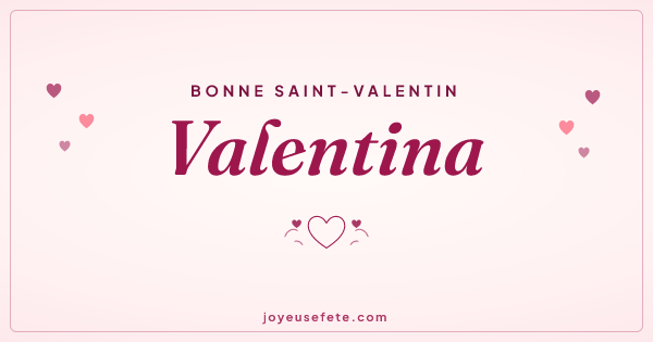 Image « Bonne Saint-Valentin Valentina » au format large