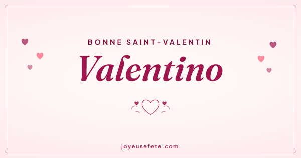 Image « Bonne Saint-Valentin Valentino » au format large