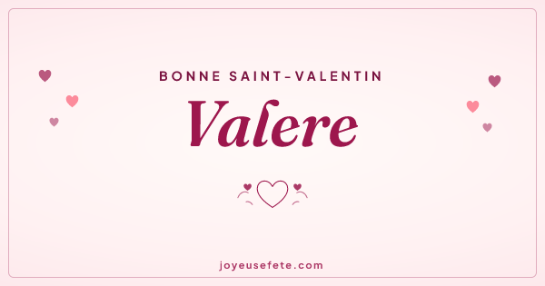 Image « Bonne Saint-Valentin Valere » au format large