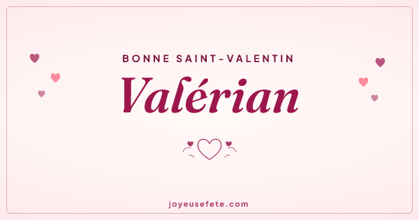 Image « Bonne Saint-Valentin Valérian » au format large