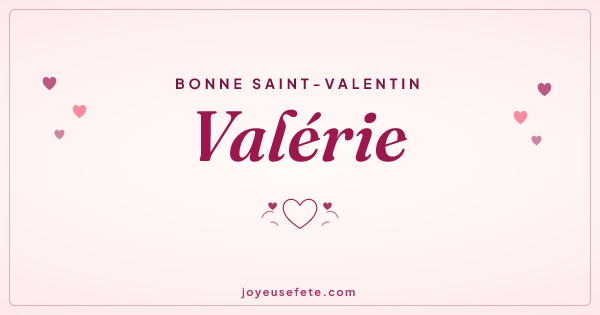 Image « Bonne Saint-Valentin Valérie » au format large