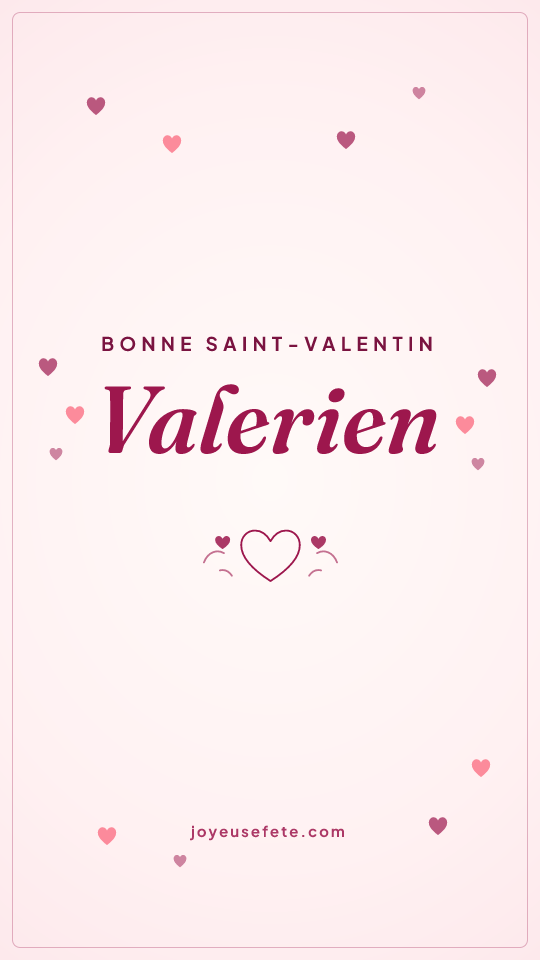 Image « Bonne Saint-Valentin Valerien » au format story