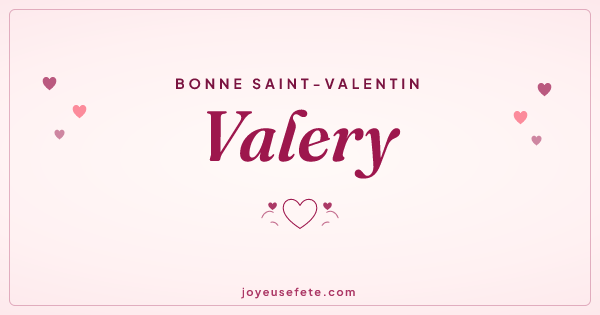 Image « Bonne Saint-Valentin Valery » au format large