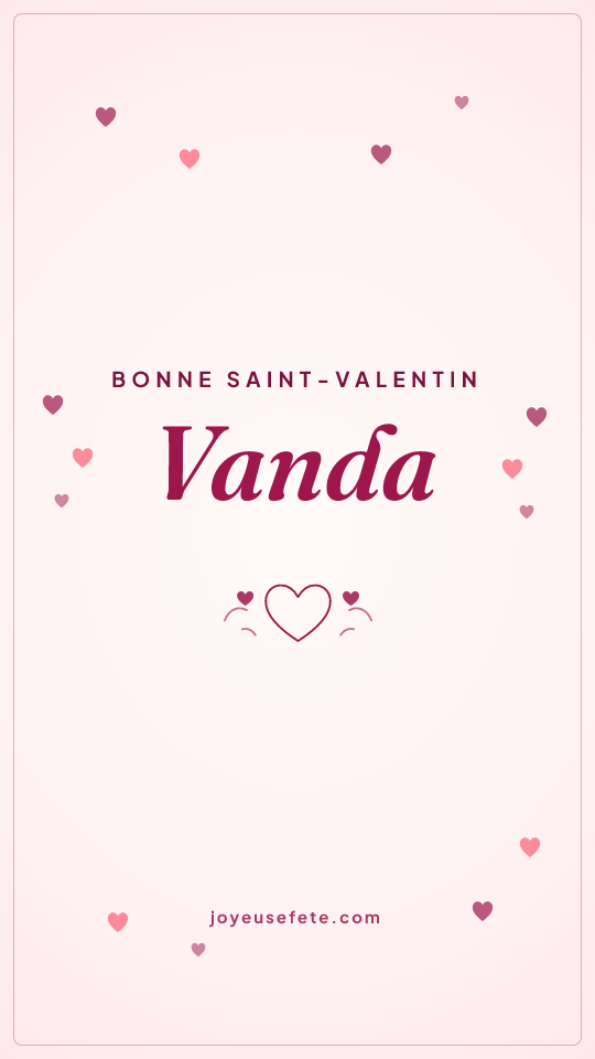 Image « Bonne Saint-Valentin Vanda » au format story
