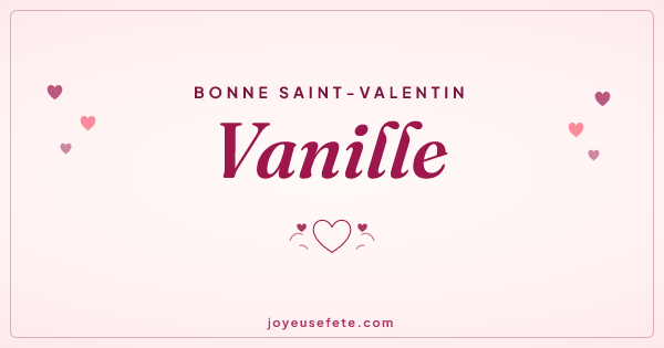 Image « Bonne Saint-Valentin Vanille » au format large
