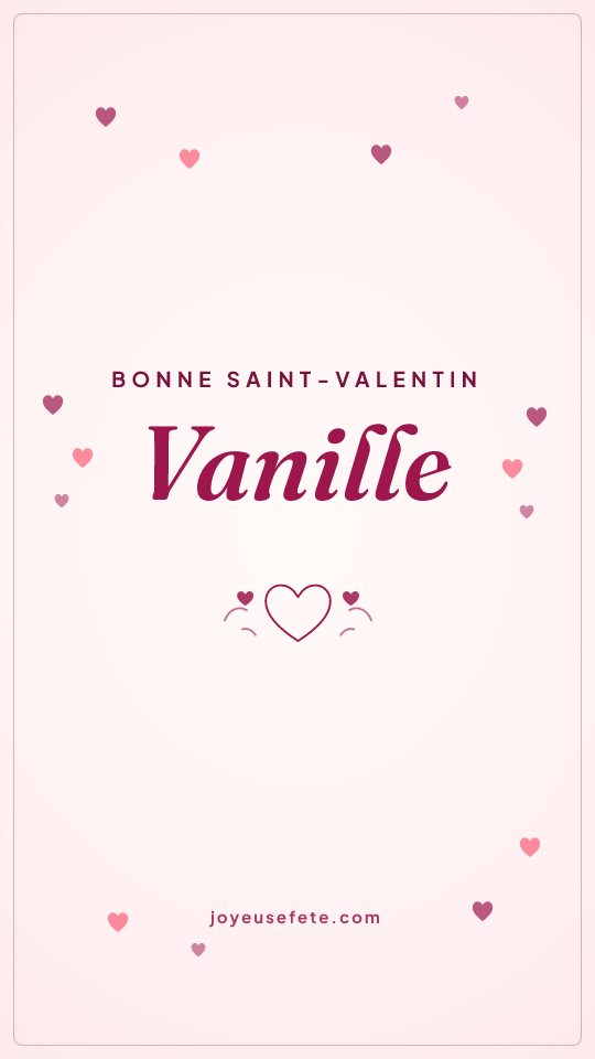 Image « Bonne Saint-Valentin Vanille » au format story