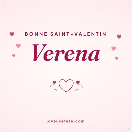 Image carrée « Bonne Saint-Valentin Verena » pour WhatsApp