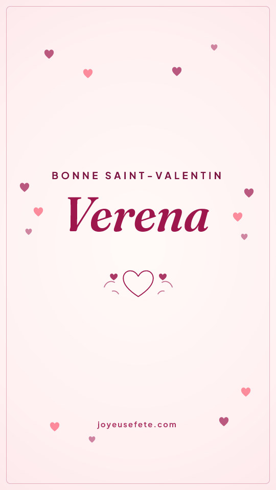Image « Bonne Saint-Valentin Verena » au format story