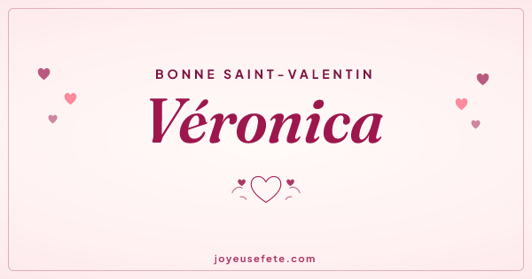 Image « Bonne Saint-Valentin Véronica » au format large