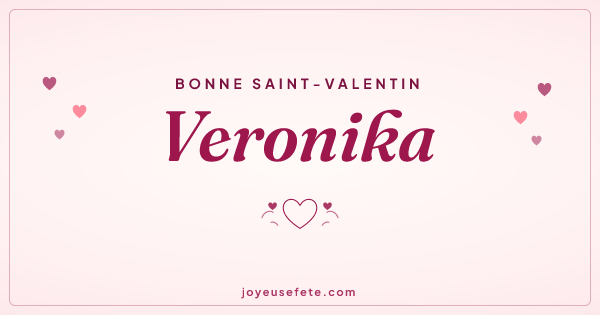 Image « Bonne Saint-Valentin Veronika » au format large
