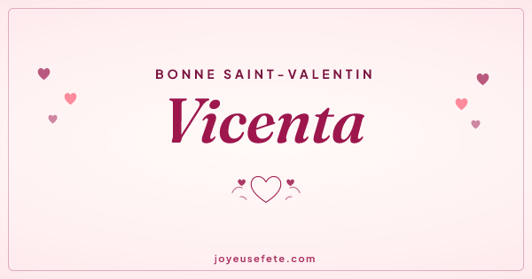 Image « Bonne Saint-Valentin Vicenta » au format large