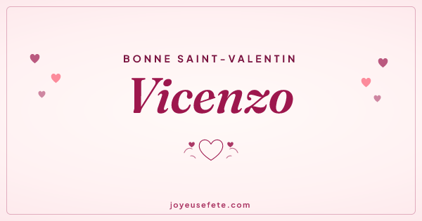 Image « Bonne Saint-Valentin Vicenzo » au format large