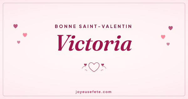 Image « Bonne Saint-Valentin Victoria » au format large