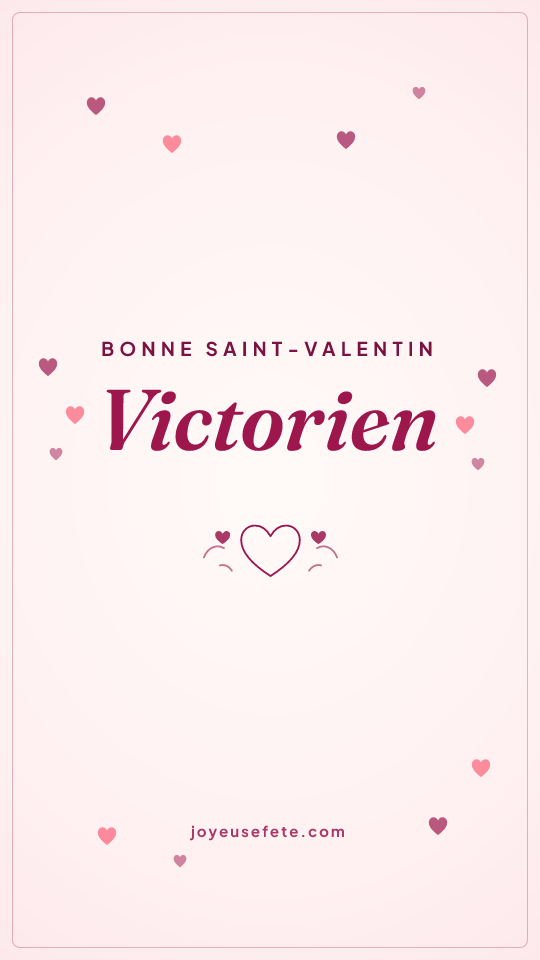 Image « Bonne Saint-Valentin Victorien » au format story