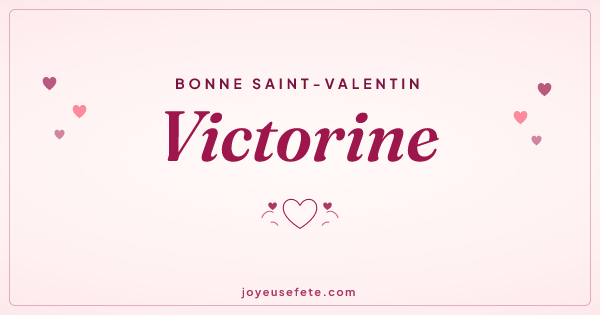 Image « Bonne Saint-Valentin Victorine » au format large
