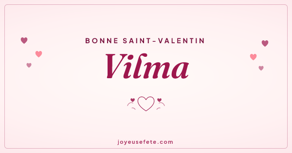 Image « Bonne Saint-Valentin Vilma » au format large