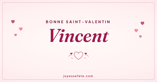 Image « Bonne Saint-Valentin Vincent » au format large