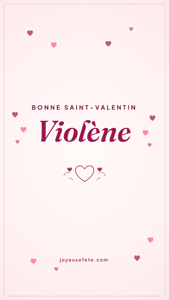 Image « Bonne Saint-Valentin Violène » au format story
