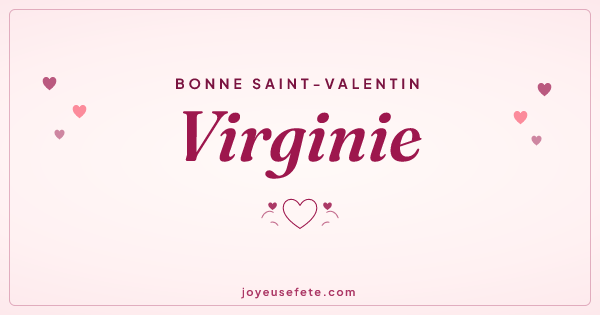 Image « Bonne Saint-Valentin Virginie » au format large