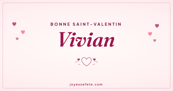 Image « Bonne Saint-Valentin Vivian » au format large