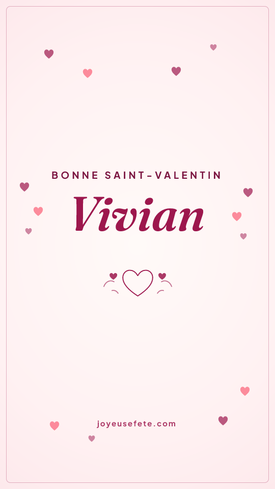 Image « Bonne Saint-Valentin Vivian » au format story