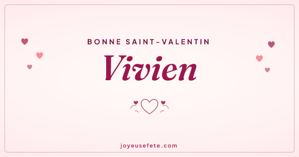 Image « Bonne Saint-Valentin Vivien » au format large
