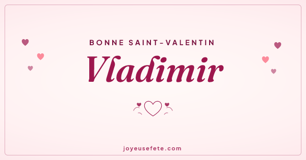 Image « Bonne Saint-Valentin Vladimir » au format large