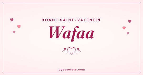 Image « Bonne Saint-Valentin Wafaa » au format large