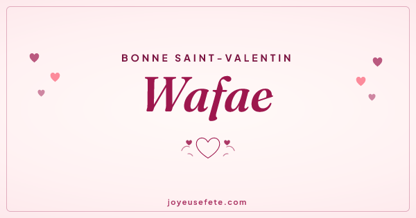 Image « Bonne Saint-Valentin Wafae » au format large