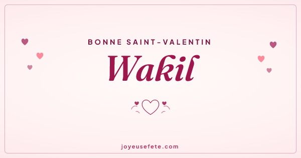 Image « Bonne Saint-Valentin Wakil » au format large