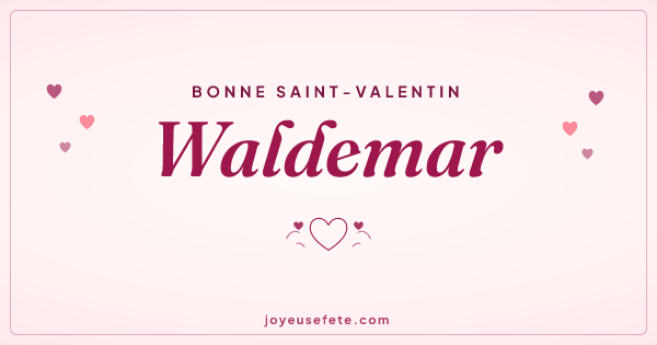 Image « Bonne Saint-Valentin Waldemar » au format large