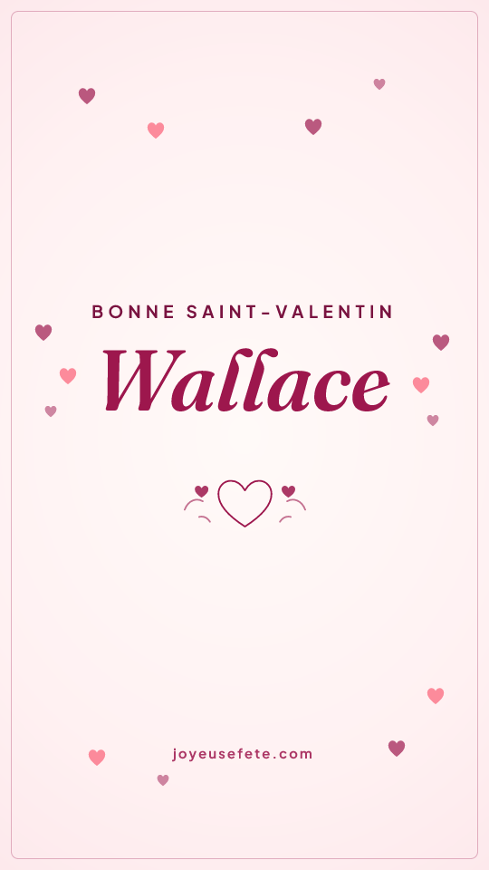 Image « Bonne Saint-Valentin Wallace » au format story