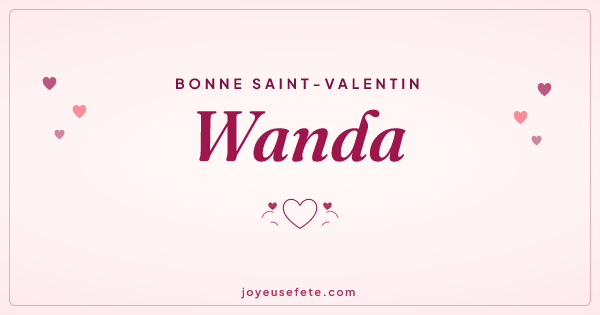 Image « Bonne Saint-Valentin Wanda » au format large