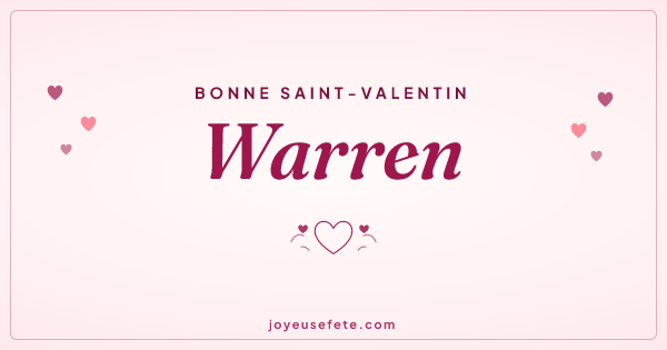 Image « Bonne Saint-Valentin Warren » au format large