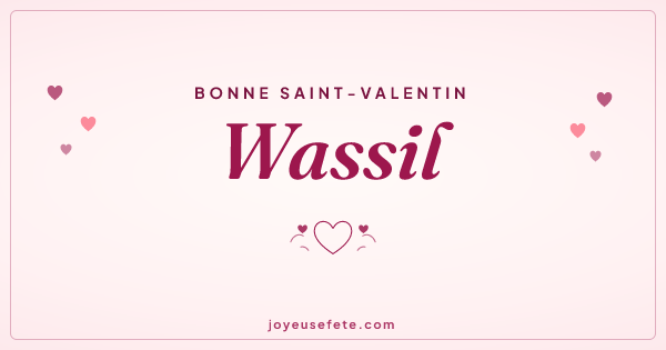 Image « Bonne Saint-Valentin Wassil » au format large