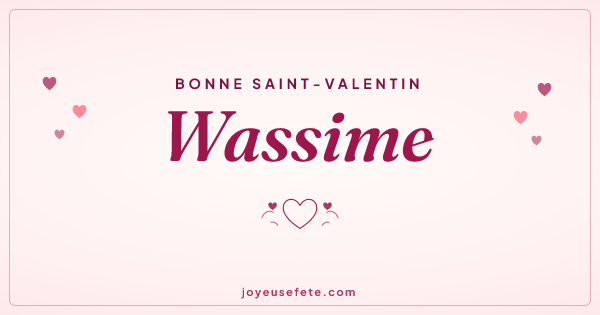 Image « Bonne Saint-Valentin Wassime » au format large