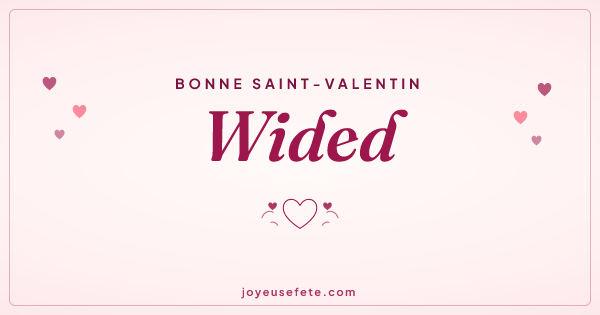 Image « Bonne Saint-Valentin Wided » au format large
