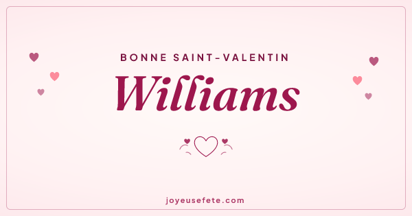 Image « Bonne Saint-Valentin Williams » au format large