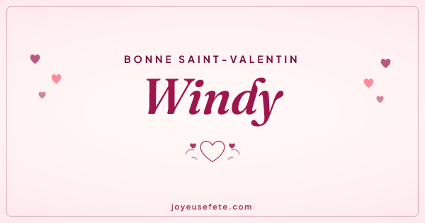 Image « Bonne Saint-Valentin Windy » au format large