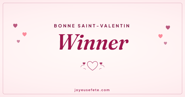Image « Bonne Saint-Valentin Winner » au format large