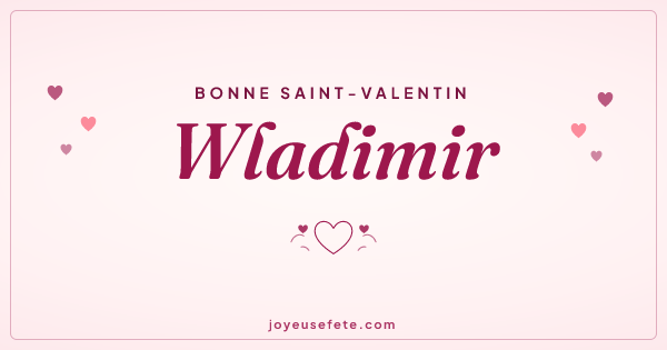Image « Bonne Saint-Valentin Wladimir » au format large