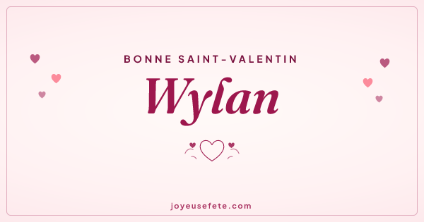 Image « Bonne Saint-Valentin Wylan » au format large