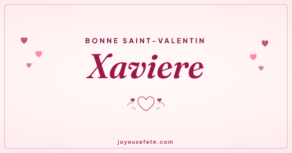Image « Bonne Saint-Valentin Xaviere » au format large