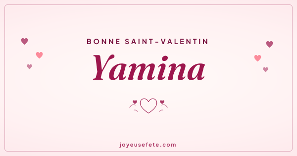 Image « Bonne Saint-Valentin Yamina » au format large