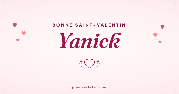 Image « Bonne Saint-Valentin Yanick » au format large