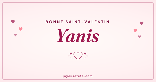 Image « Bonne Saint-Valentin Yanis » au format large