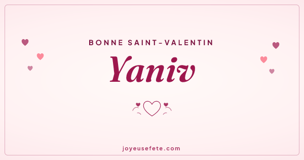 Image « Bonne Saint-Valentin Yaniv » au format large