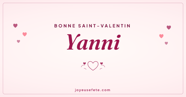 Image « Bonne Saint-Valentin Yanni » au format large